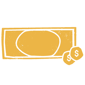 hand-drawn illustration of money