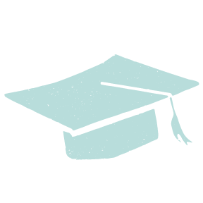 hand-drawn illustration of graduation hat
