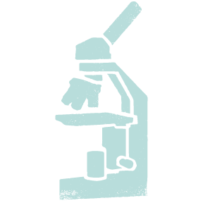 hand-drawn illustration of microscope